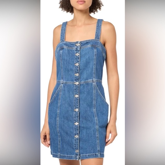 Levi's Women's Drea Dress - Medium Wash XL - Picture 1 of 6